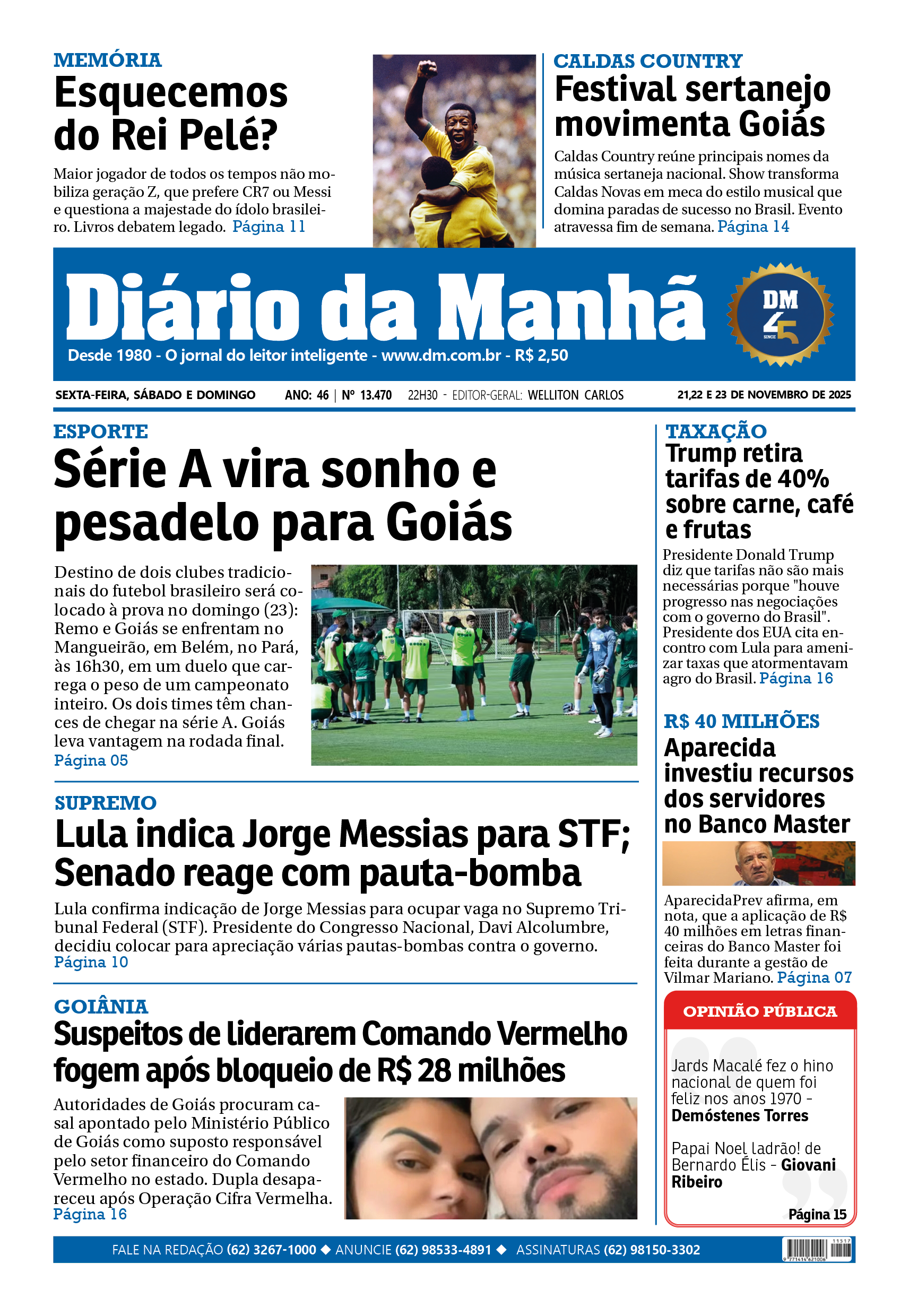 Capa da edição EDIÇÃO 21/11/2025