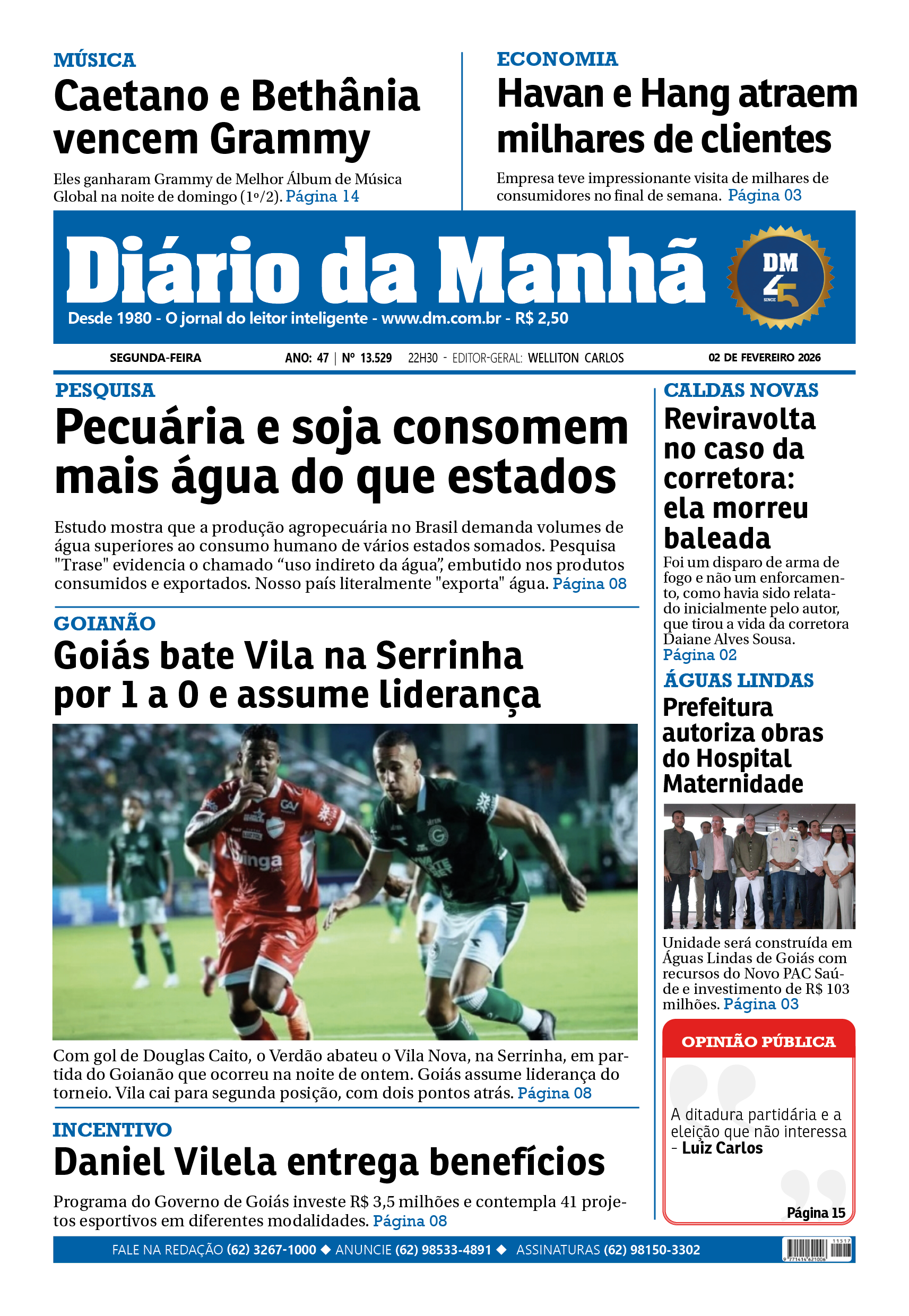 Capa da edição EDIÇÃO 02/02/2026