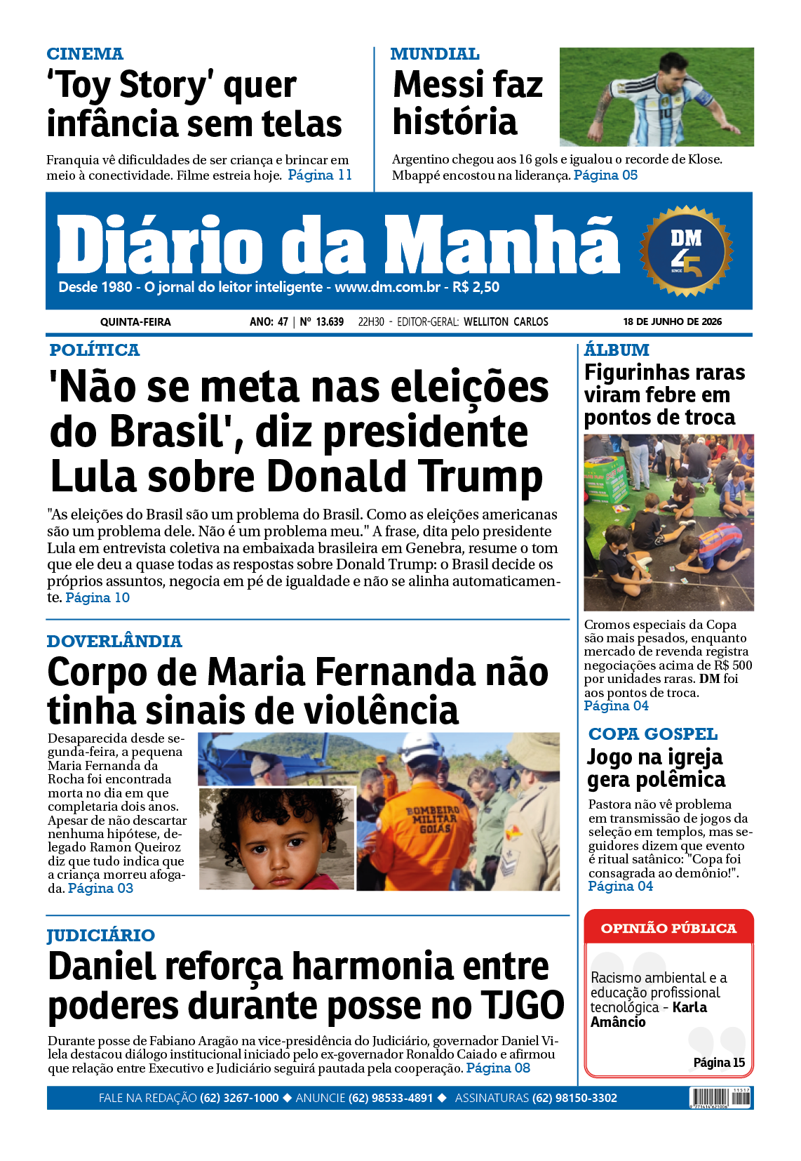Capa da edição EDIÇÃO 18/06/2026