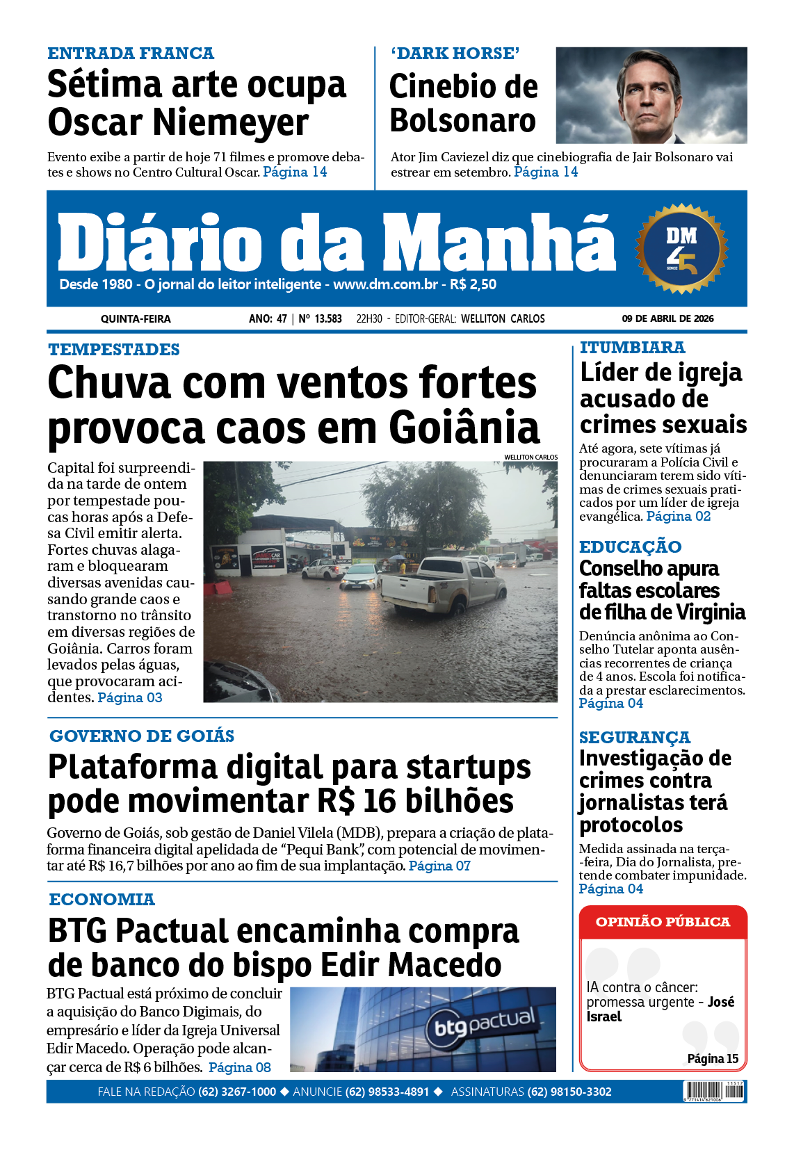 Capa da edição EDIÇÃO 09/04/2026