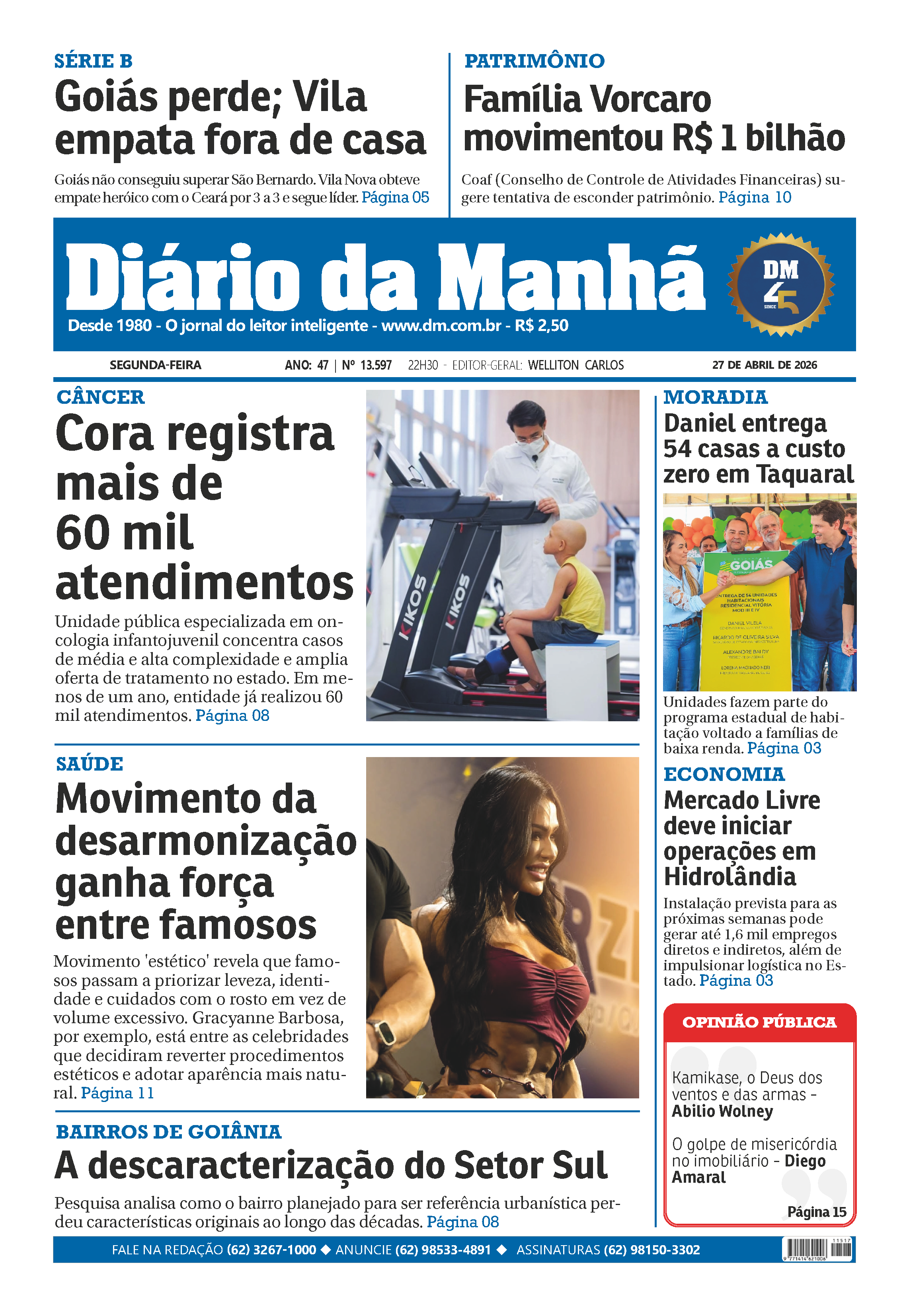 Capa da edição EDIÇÃO 27/04/2026